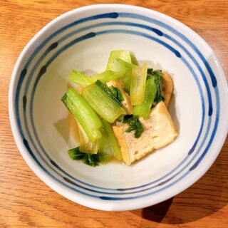 青梗菜と厚揚げの炒め物